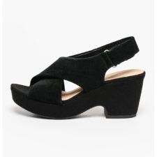 Sandale demi-wedge de piele intoarsa Maritsa Lara