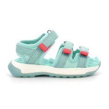 Sandale demi-wedge din material textil cu velcro