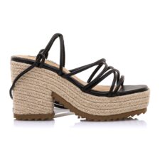 Sandale demi- wedge tip espadrile