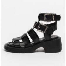 Sandale demiwedge de piele Vintage Oily