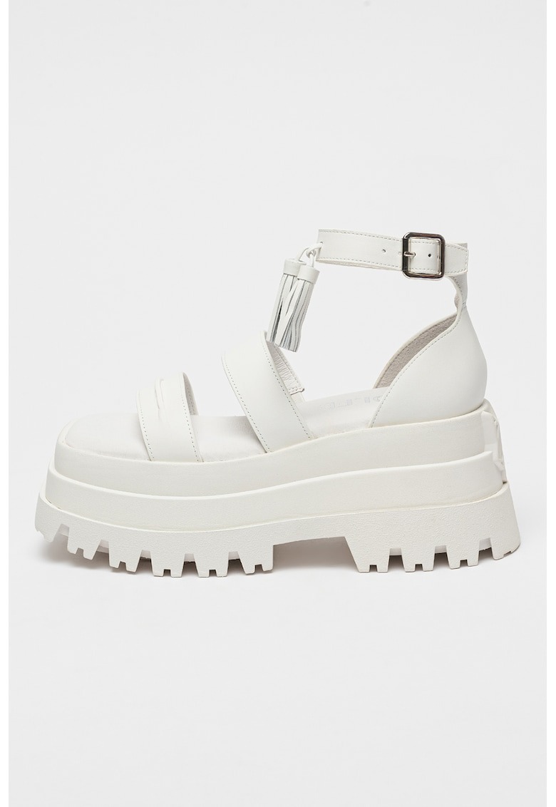 Sandale demiwedge de piele 1 Sandale demiwedge de piele