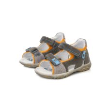 Sandale din Piele Baieti -  Usoare - Inchise la Spate - Gri - AC290-7010B - Gri