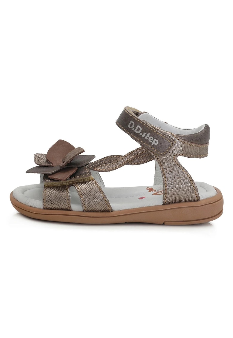 Sandale din Piele Fete - Model Floare - cu Scai - K03-971B 1 Sandale din Piele Fete - Model Floare - cu Scai - K03-971B