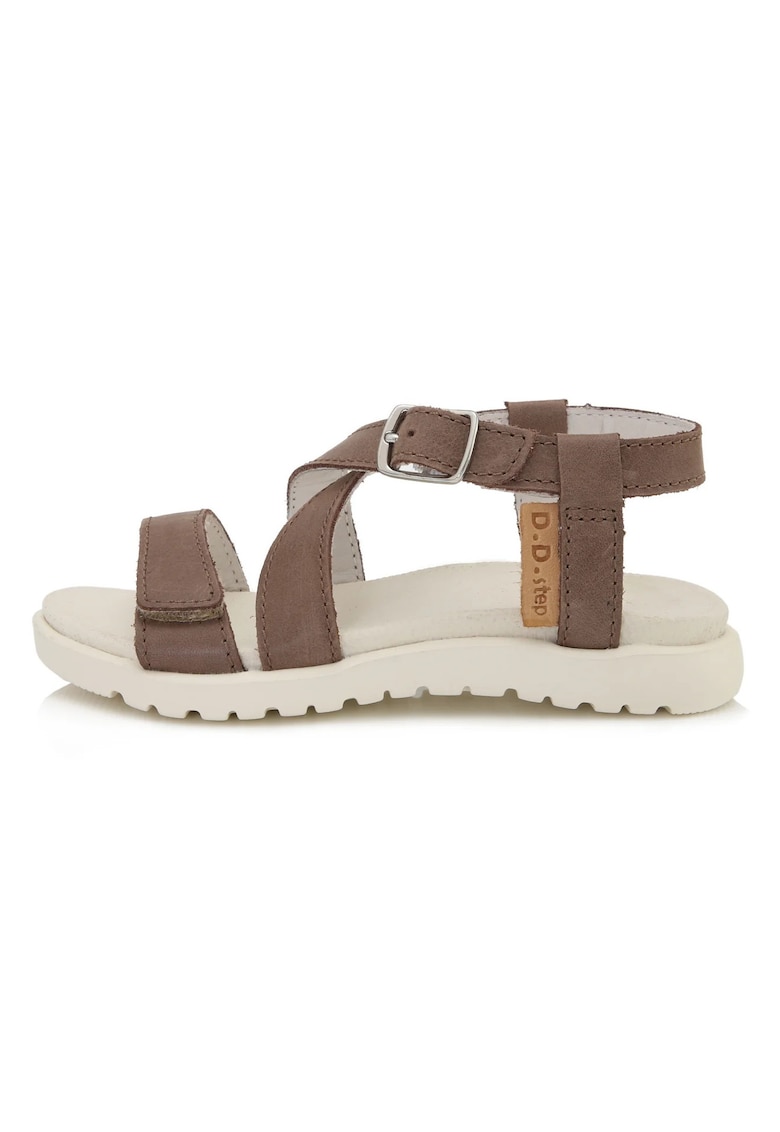 Sandale din Piele Fetite - Talpa Groasa - AC055-1A - Maro - 1 Sandale din Piele Fetite - Talpa Groasa - AC055-1A - Maro -