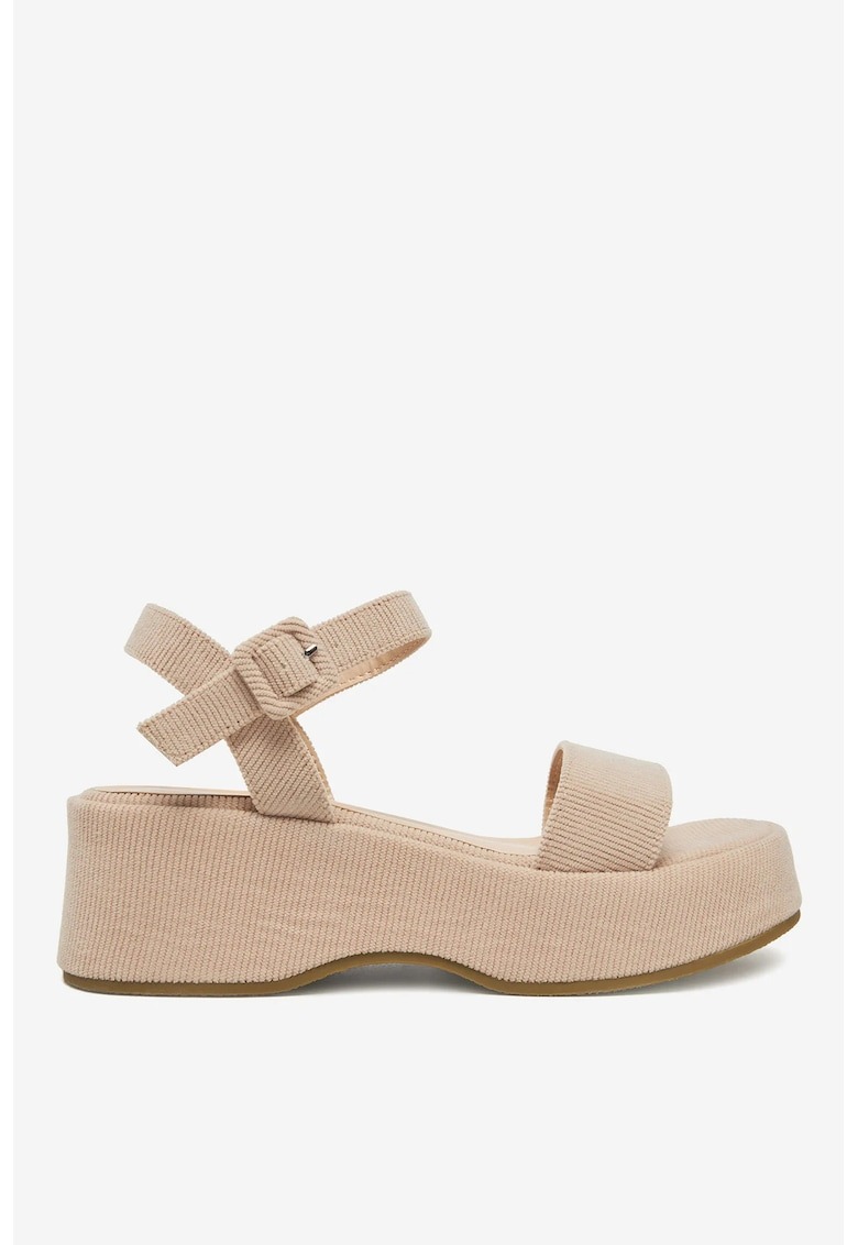 Sandale din material textil bej 1 Sandale din material textil bej
