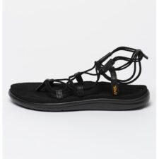 Sandale din material textil cu bareta separatoare si insertii din piele Voya Infinity