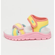 Sandale din material textil cu barete cu velcro