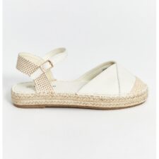 Sandale din material textil cu catarama