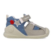 Sandale din material textil cu decupaje