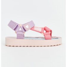 Sandale din material textil cu imprimeu cu desene