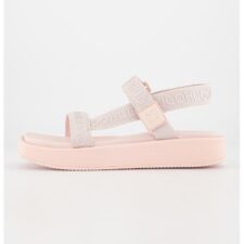 Sandale din material textil cu logo Emma