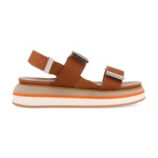 Sandale din material textil cu talpa wedge Martland