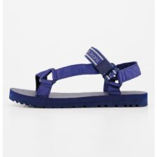 Sandale din material textil cu velcro si imprimeu logo