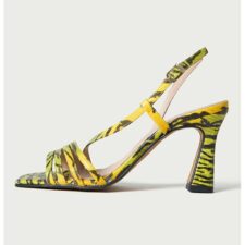 Sandale din piele cu animal print Ainara