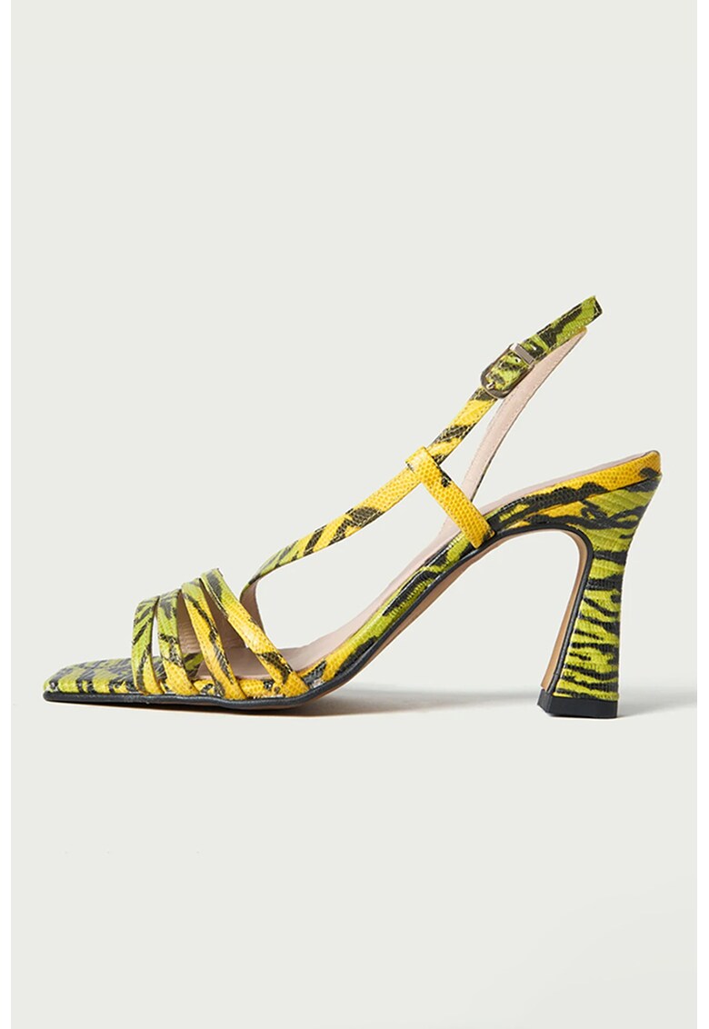 Sandale din piele cu animal print Ainara 1 Sandale din piele cu animal print Ainara