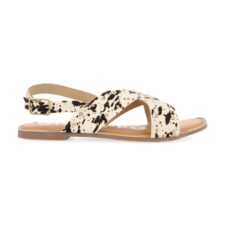 Sandale din piele cu animal print Baylor