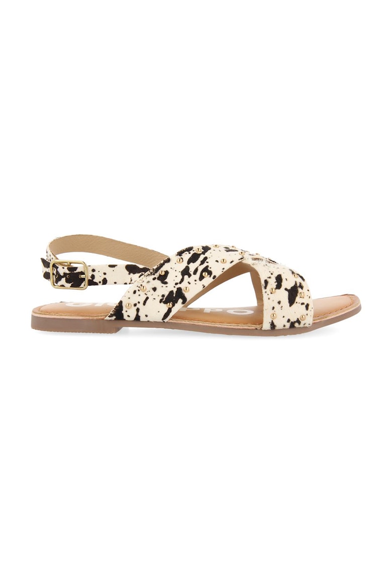Sandale din piele cu animal print Baylor 1 Sandale din piele cu animal print Baylor
