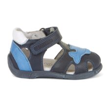 Sandale din piele cu aplicatie frontala