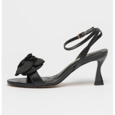 Sandale din piele cu aplicatie in forma de floare Bernice