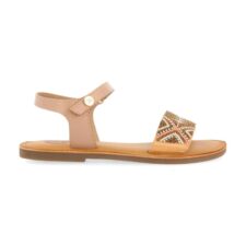 Sandale din piele cu aplicatii cu margele Erath