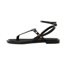 Sandale din piele cu aplicatii cu tinte Sophia