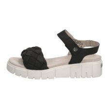 Sandale din piele cu aspect impletit