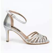 Sandale din piele cu aspect metalizat Birdy