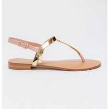 Sandale din piele cu bareta separatoare Genevive