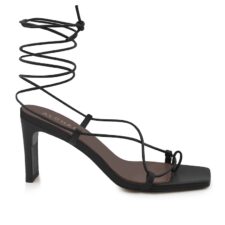 Sandale din piele cu bareta si toc masiv Bellini