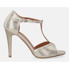 Sandale din piele cu barete in T