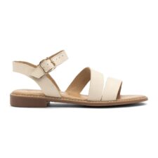 Sandale din piele cu catarama si bareta dubla