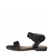 Sandale din piele cu detalii cu fronseuri