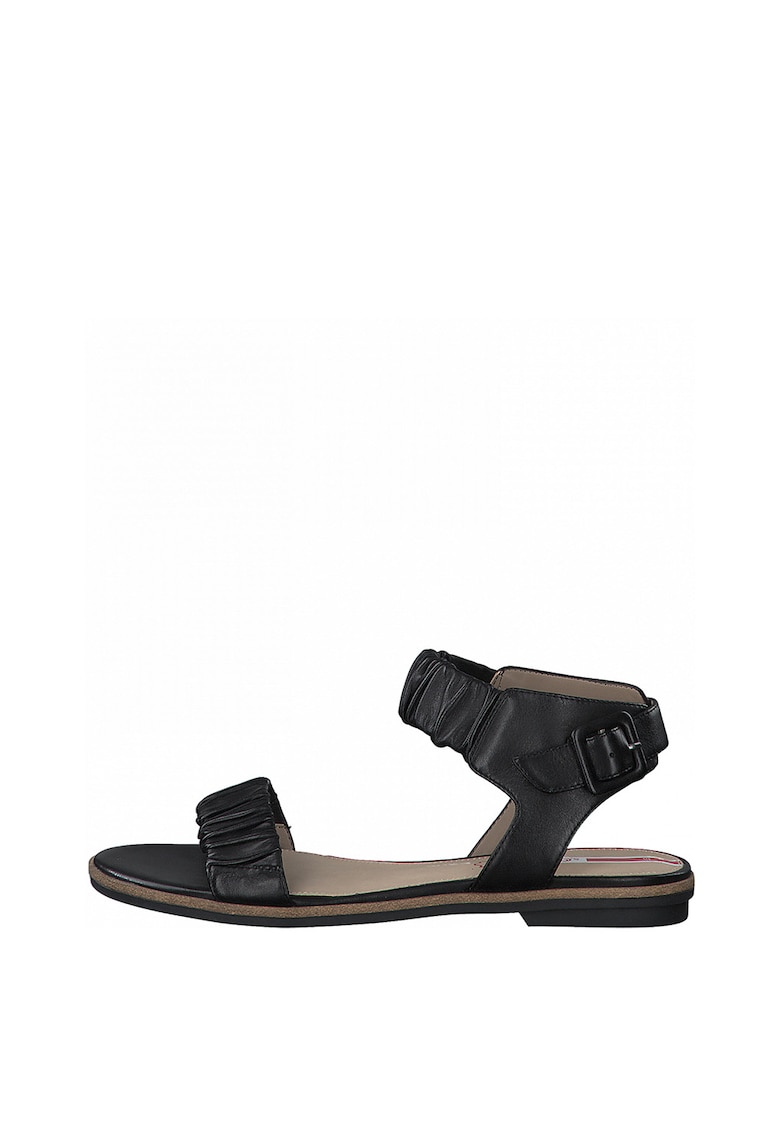 Sandale din piele cu detalii cu fronseuri 1 Sandale din piele cu detalii cu fronseuri