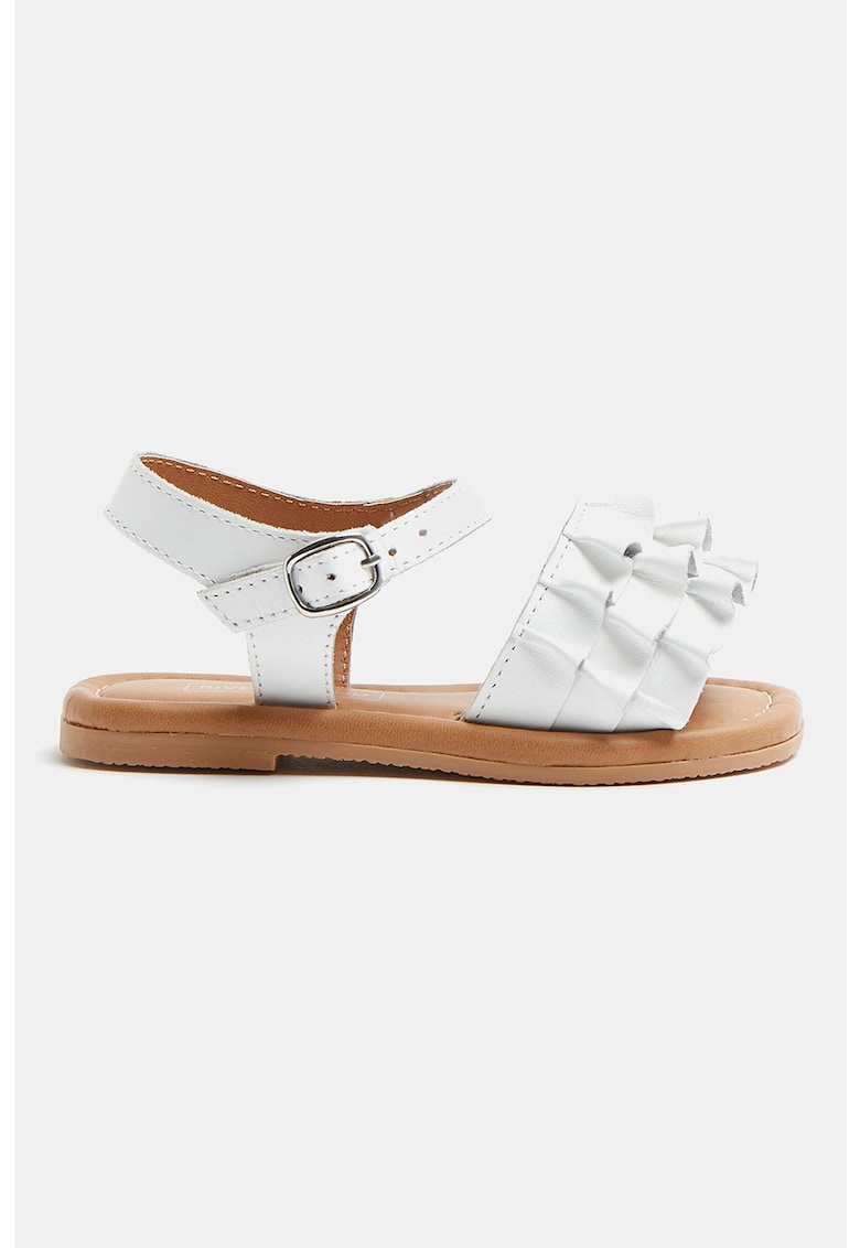 Sandale din piele cu detalii cu volane 1 Sandale din piele cu detalii cu volane