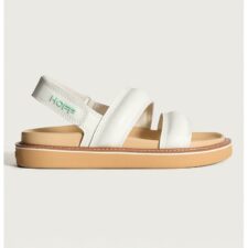 Sandale din piele cu detalii logo