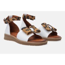 Sandale din piele cu detaliu cu fundita