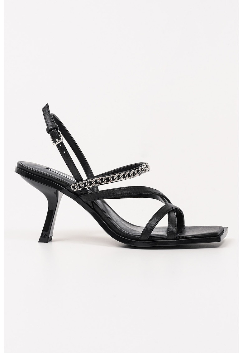 Sandale din piele cu detaliu lant 1 Sandale din piele cu detaliu lant