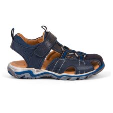 Sandale din piele cu detaliu logo