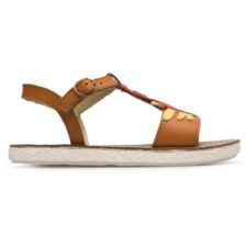 Sandale din piele cu imprimeu tropical Twins