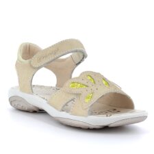 Sandale din piele cu insertii din material textil