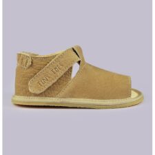 Sandale din piele cu logo in relief