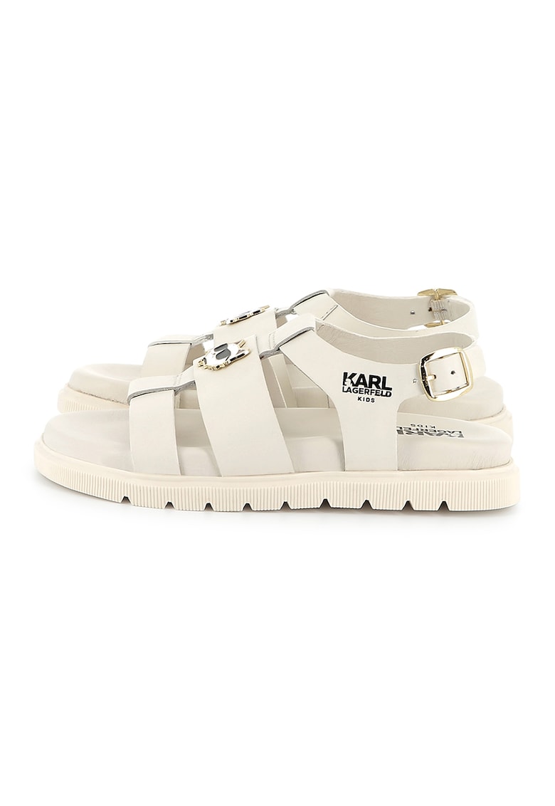 Sandale din piele cu logo 1 Sandale din piele cu logo