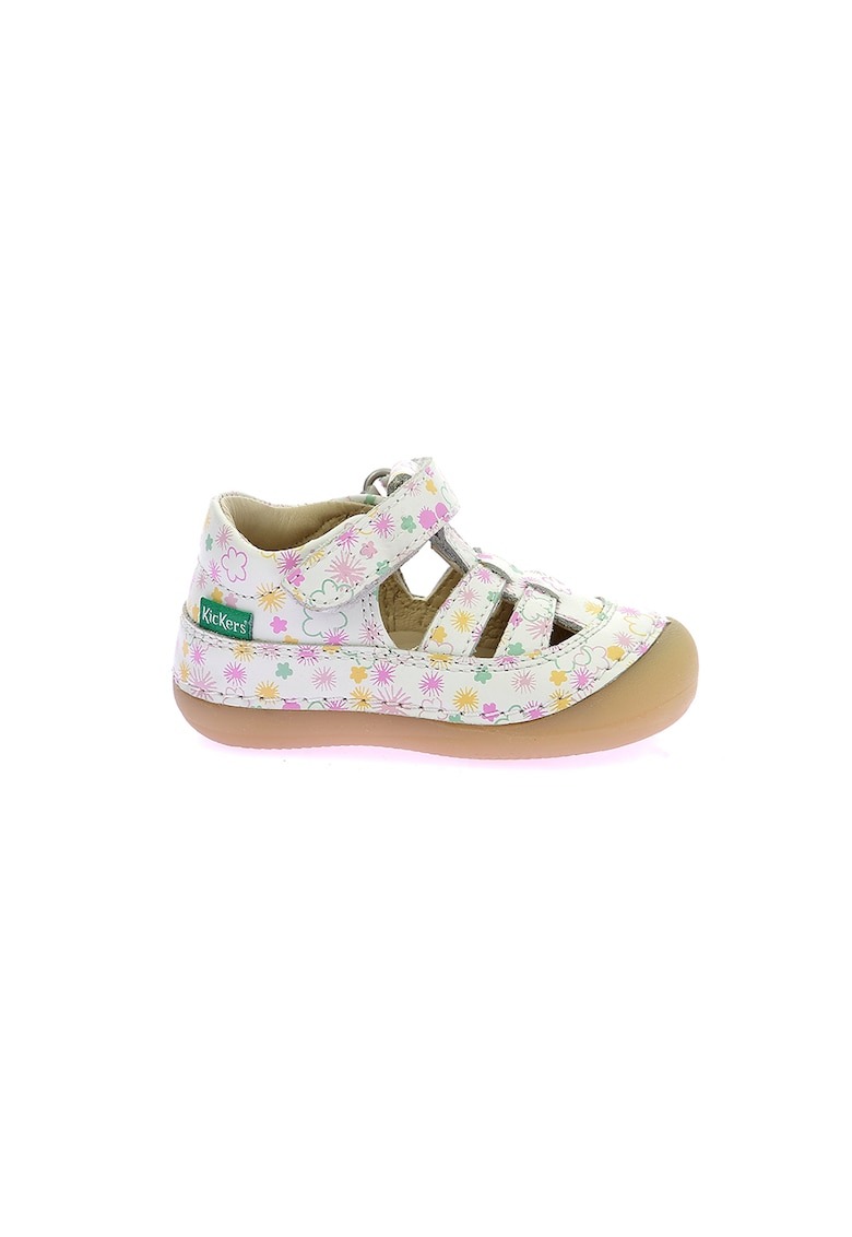 Sandale din piele cu model floral 1 Sandale din piele cu model floral