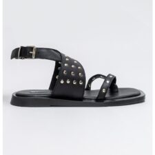 Sandale din piele cu nituri metalice Lorette