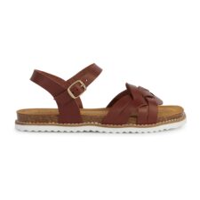 Sandale din piele cu segmente impletite