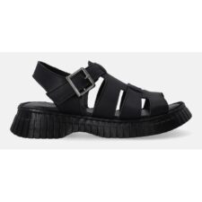 Sandale din piele cu talpa cu model dexturat