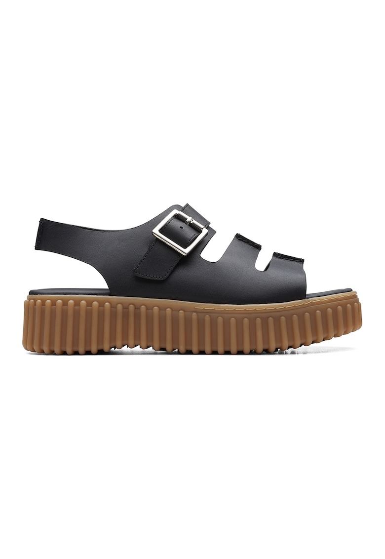 Sandale din piele cu talpa flatform 1 Sandale din piele cu talpa flatform