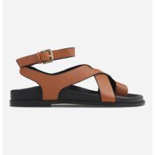 Sandale din piele cu talpa joasa -