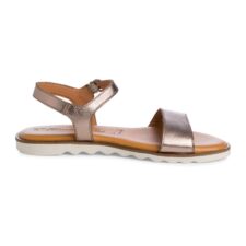 Sandale din piele cu talpa joasa si catarama