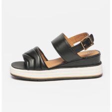 Sandale din piele cu talpa wedge Rosita